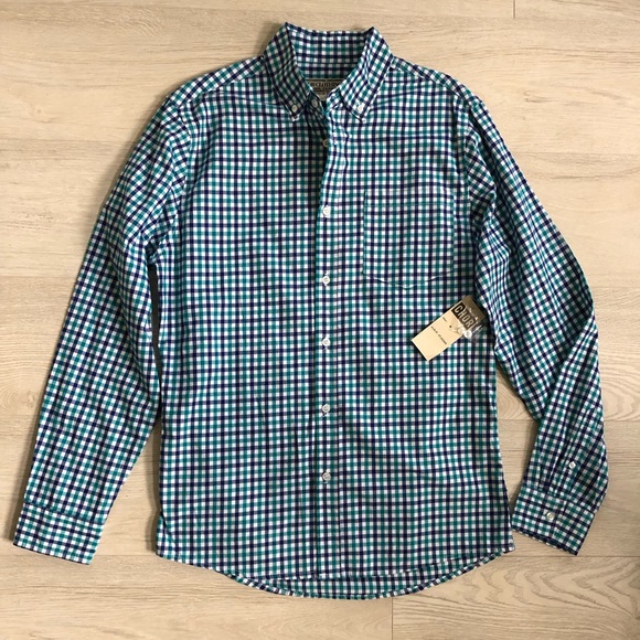 NWT Men’s Chor Slim Fit Button-Up Long Sleeve Check Plaid Pocket Shirt - Picture 10 of 16